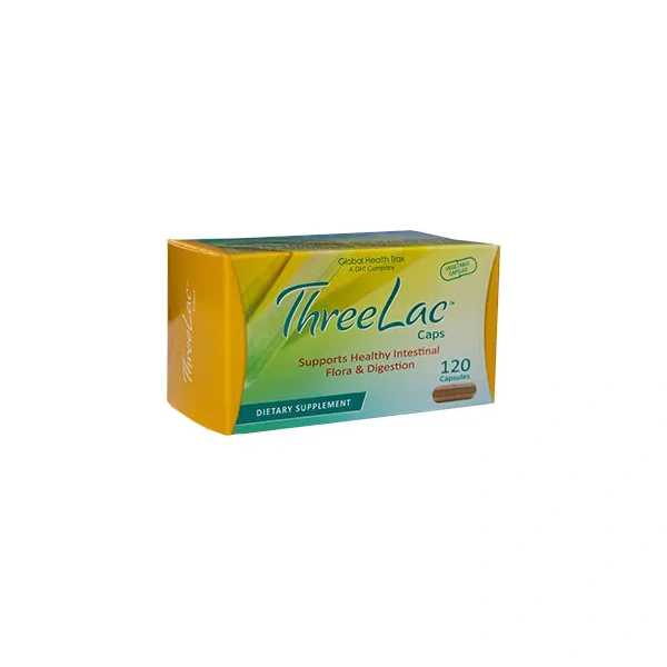 GLOBAL HEALTH TRAX ThreeLac Probiotic Caps (Probiotyk, Wsparcie trawienia) 120 Kapsułek