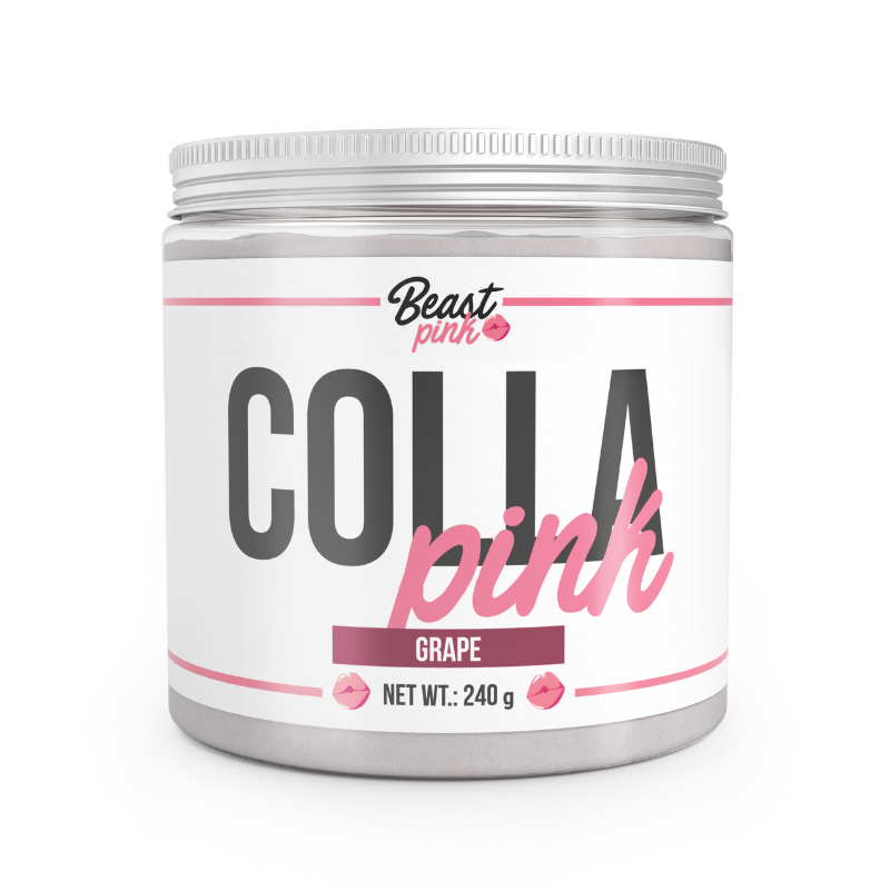 GymBeam Colla Pink (Kolagen, Skóra, Włosy, Paznokcie) 240g Winogrono