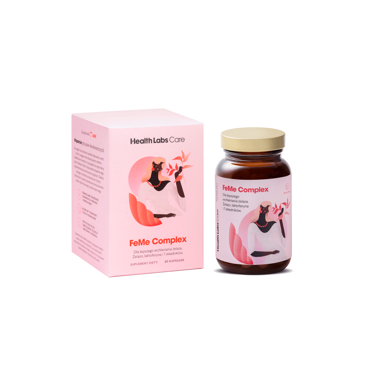 HEALTH LABS FeMe Complex (Przyswajanie żelaza) 60 Kapsułek