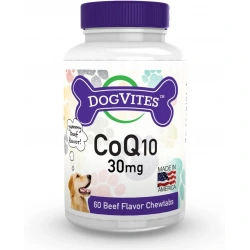 HEALTH THRU NUTRITION CoQ10 For Dogs 30mg (Coenzyme Q10, Healthy Your Dog's Heart) 60 Chewable Tablets.