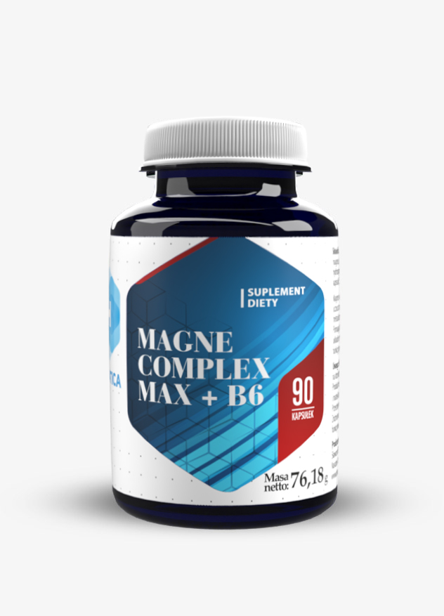 HEPATICA Magne Complex Max + B6 (Energia, Metabolizm energetyczny) 90 Kapsułek