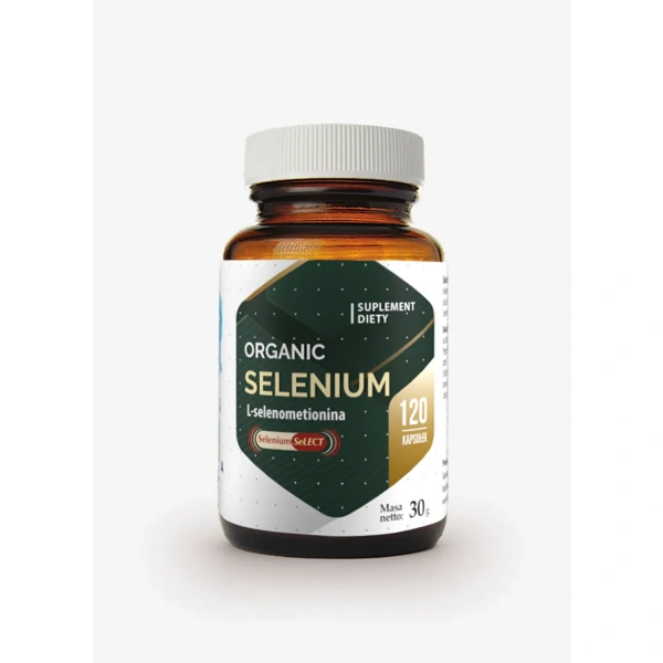 HEPATICA Selenium Organic Selenium SeLECT (Włosy skóra, Antyoksydacja) 120 Kapsułek