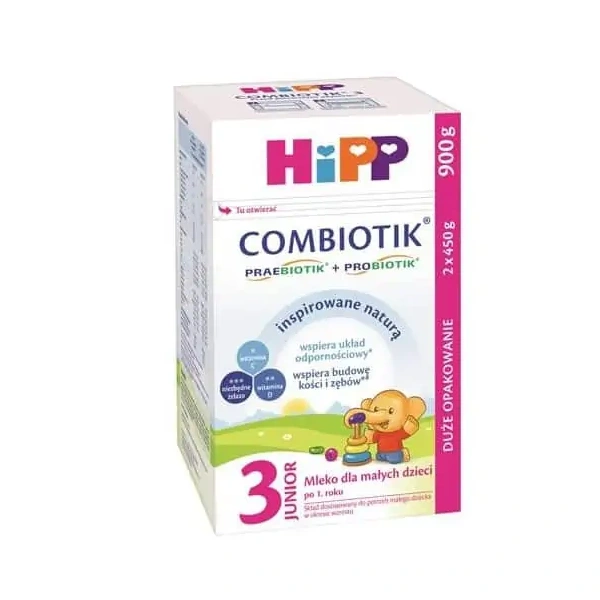 HIPP Junior COMBIOTIK 3 (Mleko modyfikowane dla dzieci po 1. roku życia) 900g