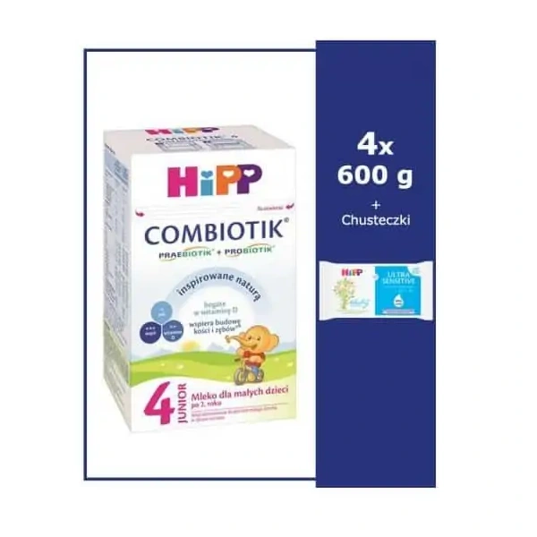 HIPP Junior COMBIOTIK 4 (Mleko modyfikowane dla dzieci po 2 roku życia) 4 x 600g
