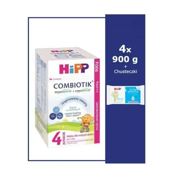 HIPP Junior COMBIOTIK 4 (Modified milk for children after 2 year of age) 4 x 900g