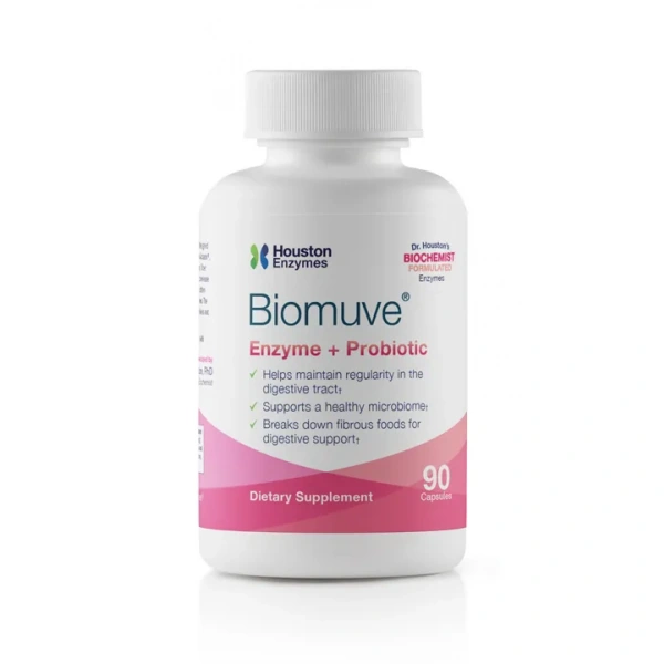 Houston Enzymes Biomuve (Enzymy trawienne z probiotykiem i prebiotykiem) 90 Kapsułek
