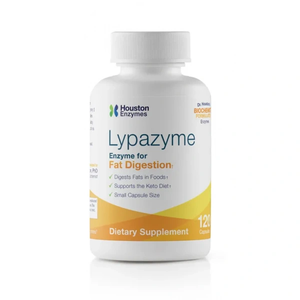Houston Enzymes Lypazyme (Enzymy na trawienie tłuszczów) 120 Kapsułek