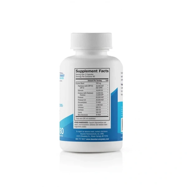 Houston Enzymes TriEnza (Digestive Enzymes, Food Intolerances) 180 Capsules