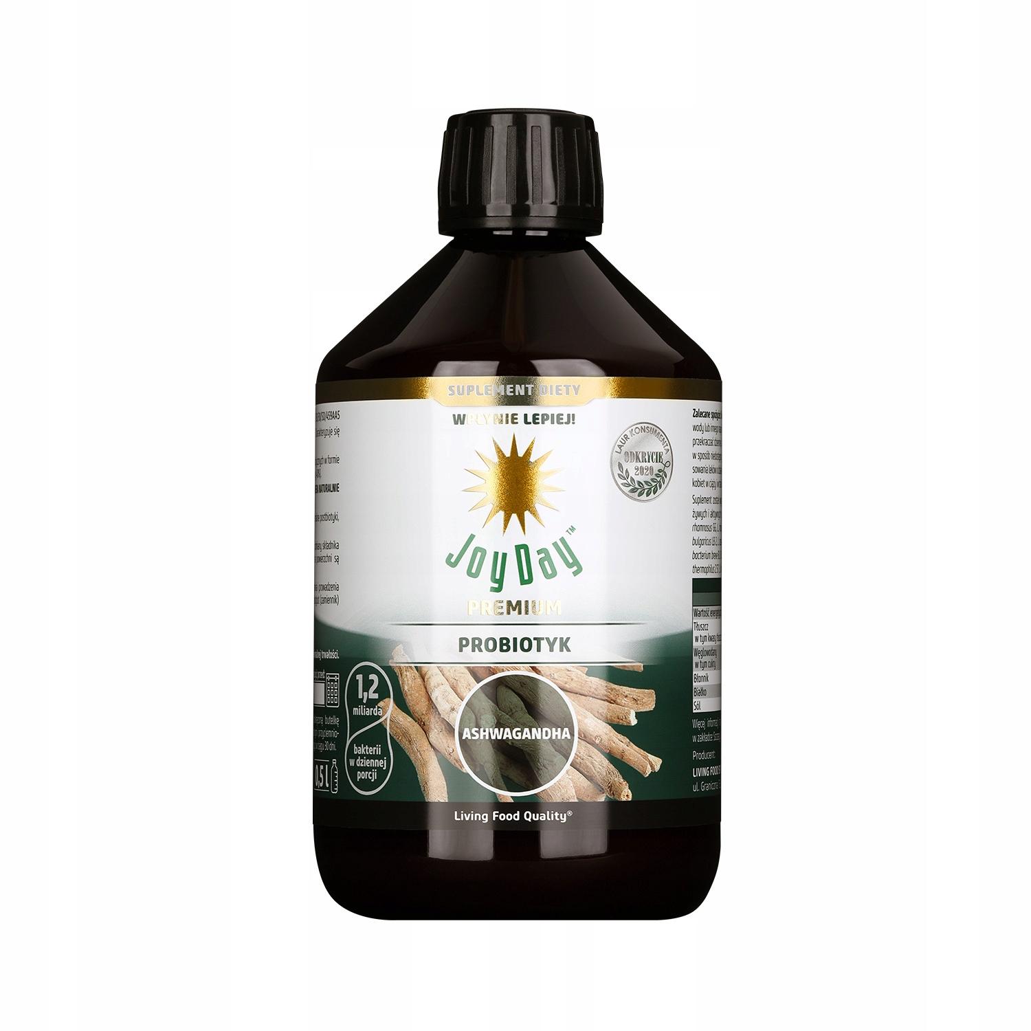 LIVING FOOD EKO PROBIOTYK JOY DAY Ashwagandha 500ml