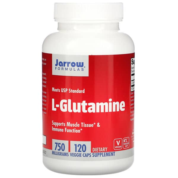 JARROW FORMULAS L-Glutamine 750mg (L-Glutamina) 120 Kapsułek wegetariańskich