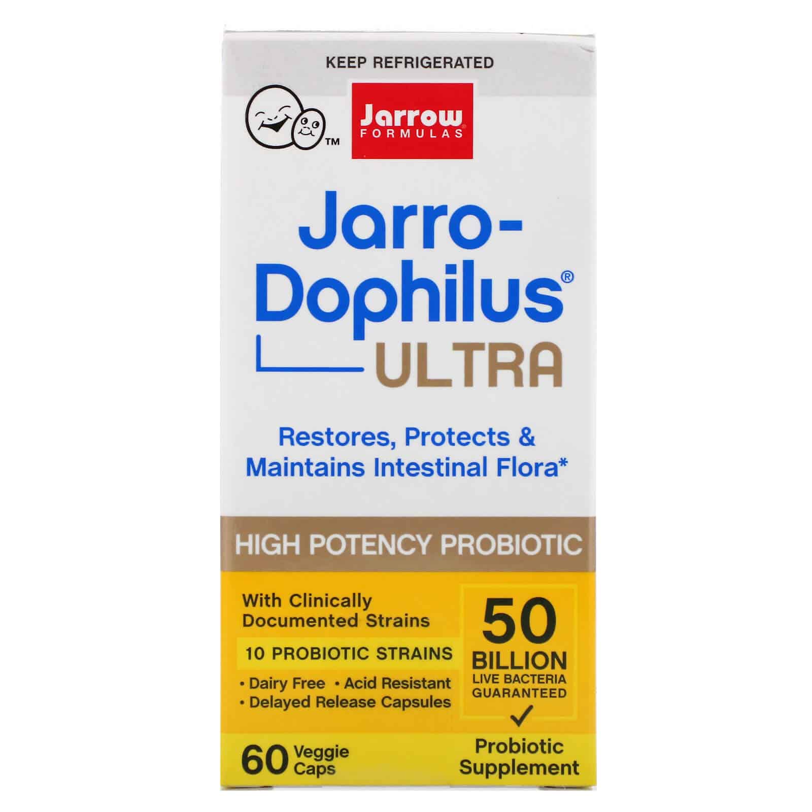 JARROW FORMULAS Ultra Jarro-Dophilus (Flora jelitowa, Probiotyk) 60 Kapsułek wegetariańskich