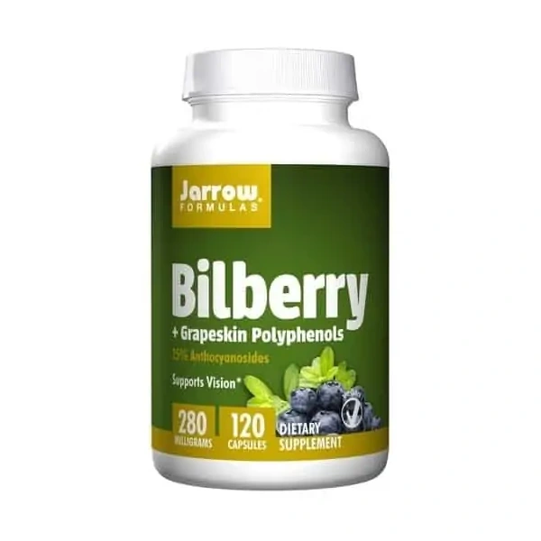 JARROW FORMULAS Bilberry + Grapeskin Polyphenols 120 Vegetarian Capsules