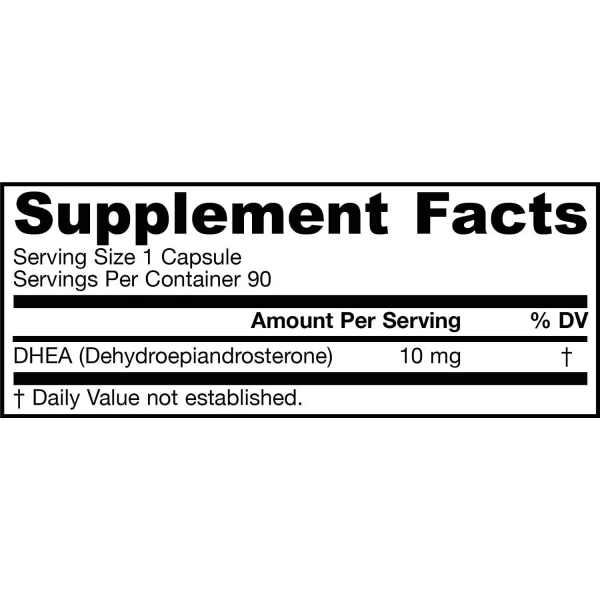 JARROW FORMULAS DHEA 10 (Dehydroepiandrosterone) 90 Vegetarian Capsules