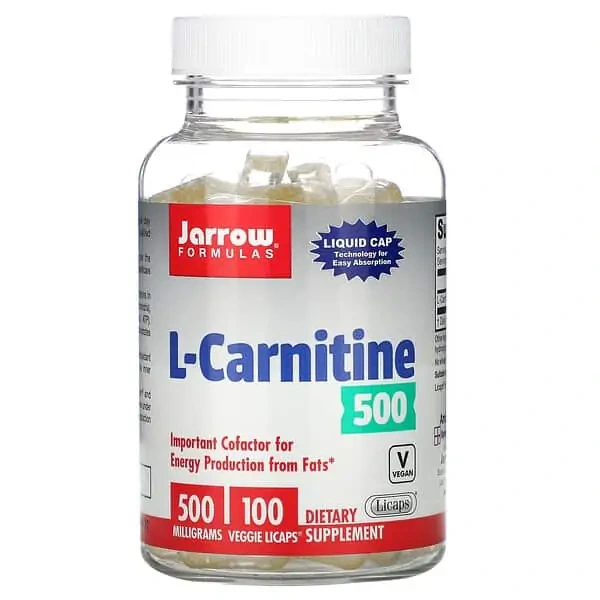 JARROW FORMULAS L-Carnitine 500mg (L-karnityna) 100 Kapsułek wegetariańskich Licaps