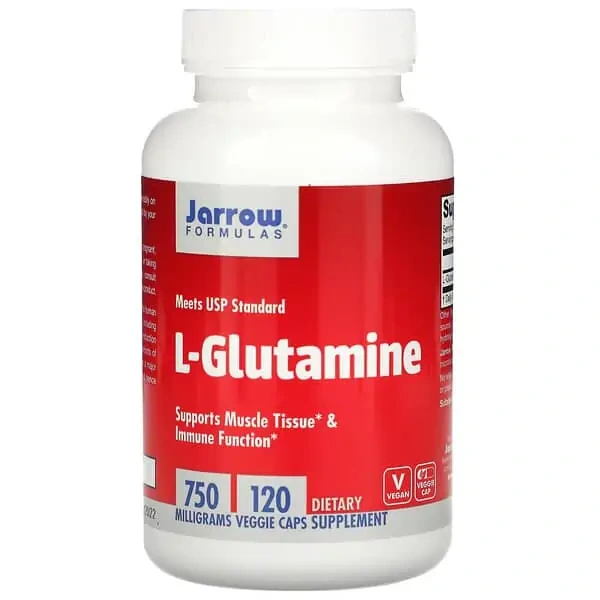 JARROW FORMULAS L-Glutamine 750mg (L-Glutamina) 120 Kapsułek wegetariańskich