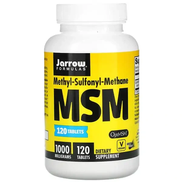 JARROW FORMULAS MSM 1000mg (Siarka Metylosulfonylo-Metanowa) 120 Tabletek