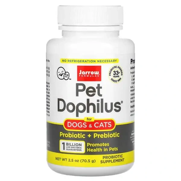 JARROW FORMULAS Pet Dophilus (Mieszanka probiotyczna dla psów i kotów) 70.5g