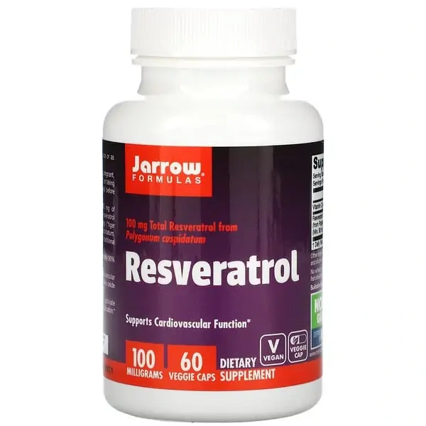 JARROW FORMULAS Resveratrol 100mg 60 Vegetarian Capsules