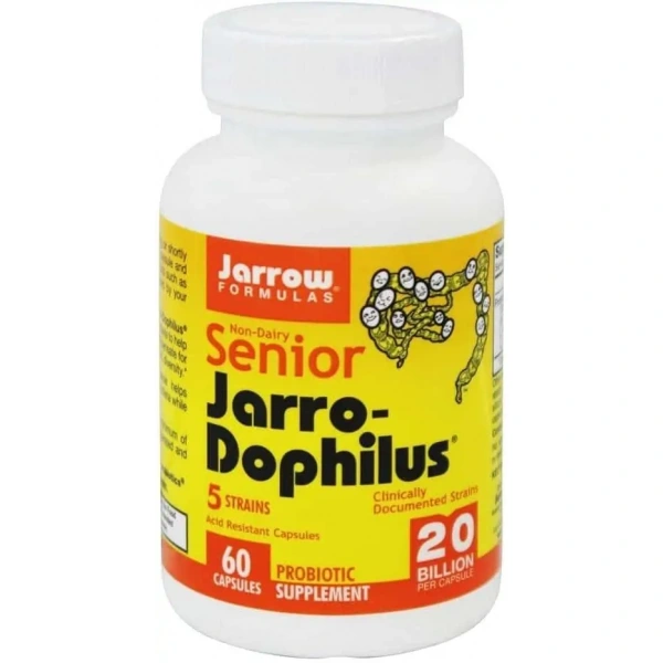 JARROW FORMULAS Senior Jarro-Dophilus (Wsparcie Fory jelitowej u seniorów) 60 Kapsułek wegetarianskich