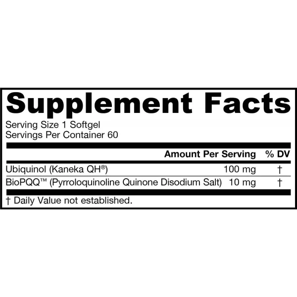 JARROW FORMULAS Ubiquinol QH-absorb + PQQ (Ubiquinol, Antioxidation) 60 Softgels