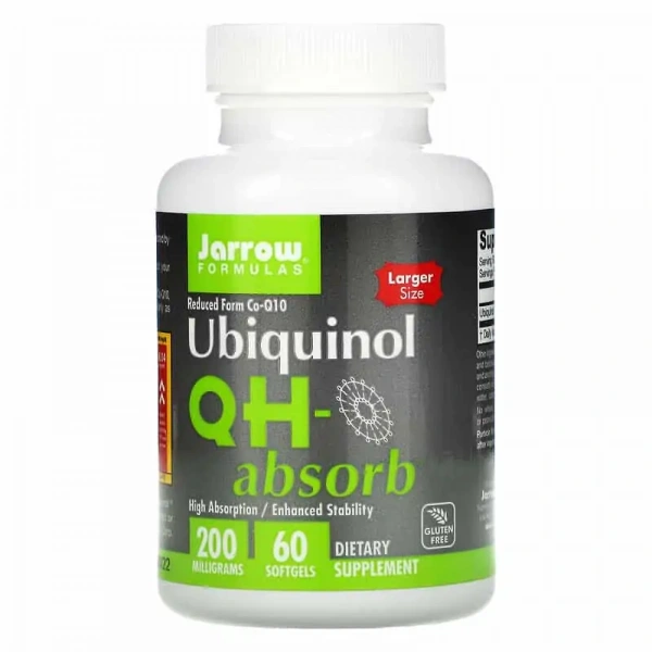 JARROW FORMULAS Ubiquinol QH-absorb (Ubichinol) 200mg 60 kapsułek żelowych