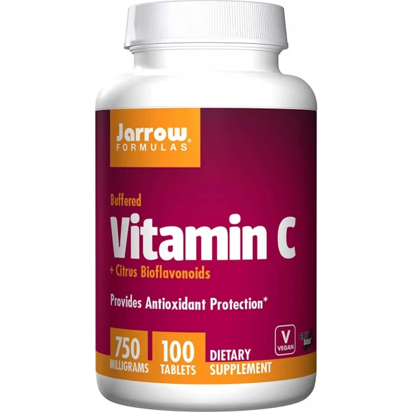 JARROW FORMULAS Vitamin C Buffered + Citrus Bioflavonoids 500mg (Buforowana Witamina C) 100 Tabletek