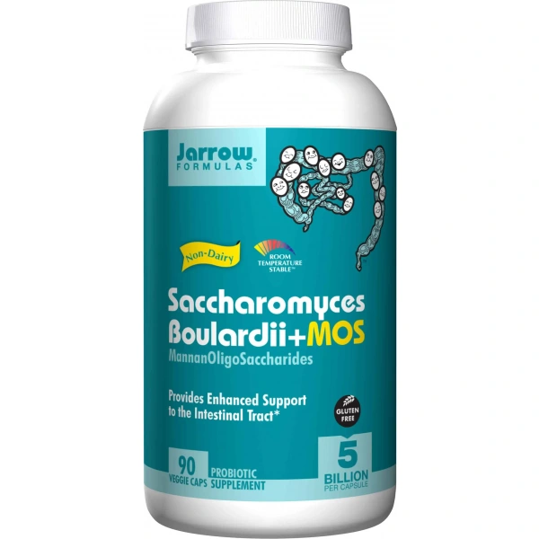 JARROW FORMULAS Saccharomyces Boulardii + MOS (Probiotyk) - 90 kapsułek wegetariańskich