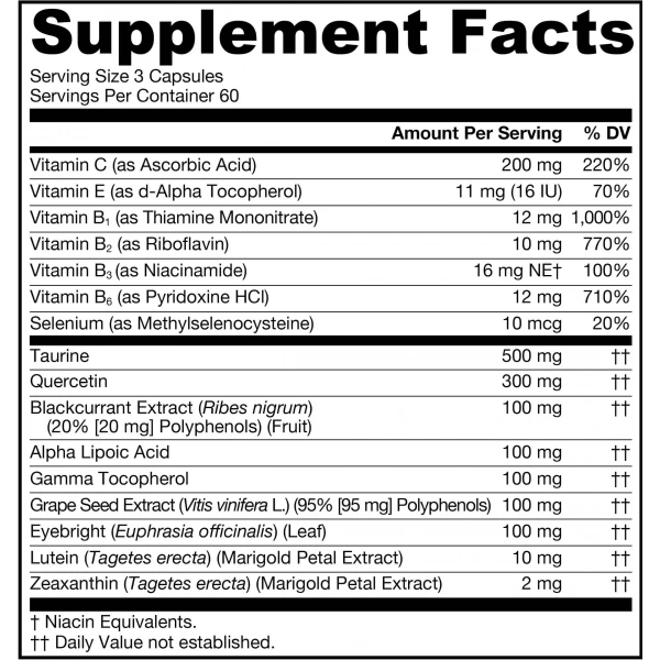 JARROW FORMULAS Vision Optimizer (Vision Health) 180 vegan capsules