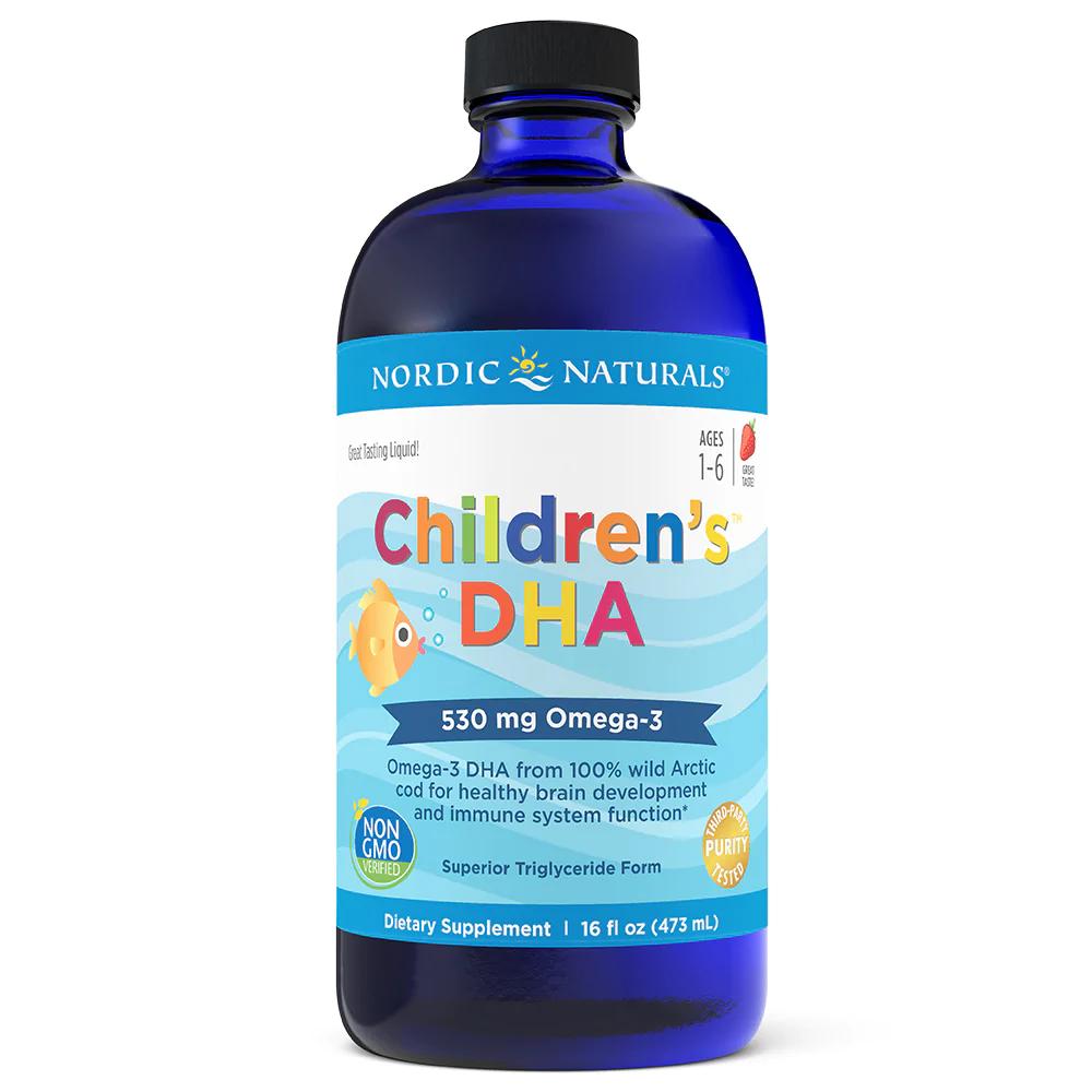 Nordic Naturals Children's DHA (Omega-3 dla dzieci) 530mg - 473ml Truskawka