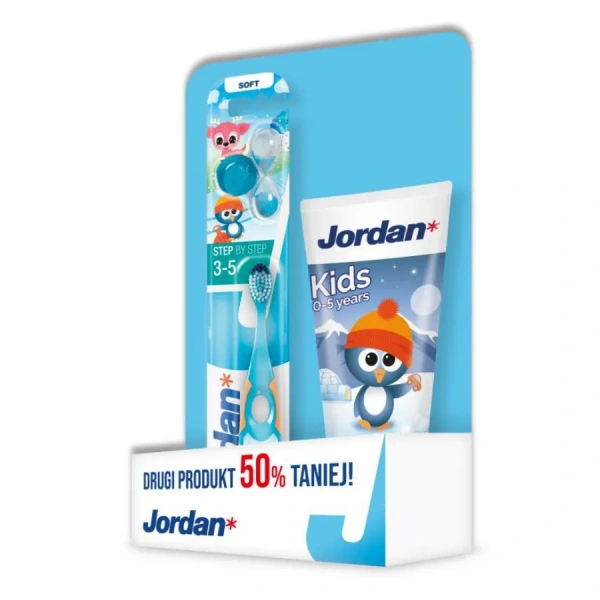 Jordan KIDS BACK TO SCHOOL (Zestaw szczoteczka + pasta do zębów dla dzieci)