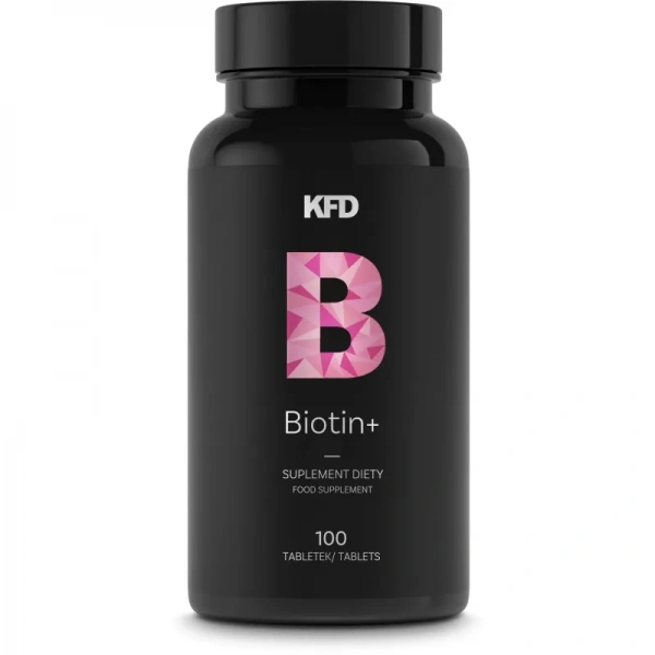 KFD Biotin Plus (Biotyna, Włosy, Skóra, Paznokcie) 100 Tabletek