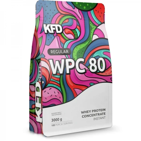 KFD Regular + WPC 80 (Whey protein concentrate 3000g Vanilla ice cream