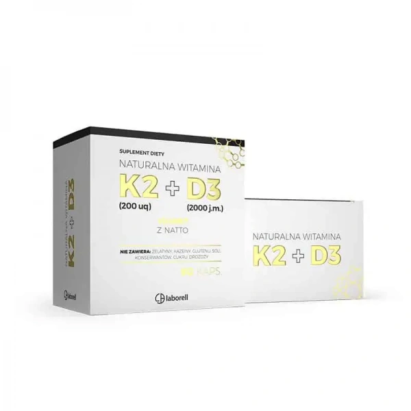 LABORELL Vitamin K2 + D3 200mcg + 2000IU VitaMK7 90 capsules