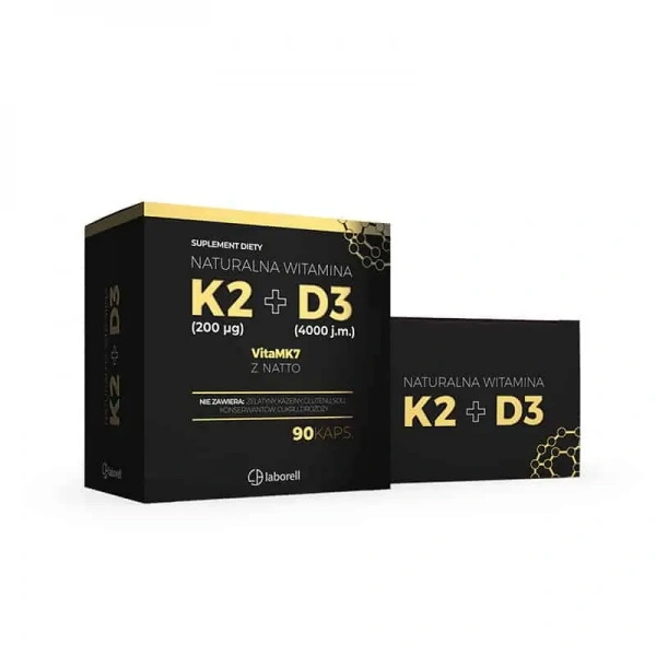 LABORELL Vitamin K2 + D3 200mcg + 4000IU VitaMK7 90 capsules