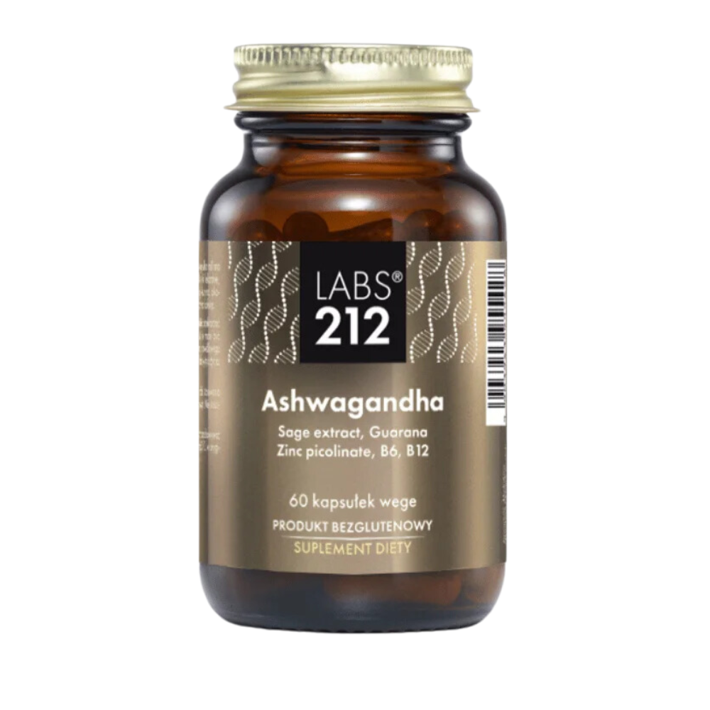 LABS212 AdaptoPOWER (Ashwagandha, Cognivia, Guarana, Cynk, B6, B12) 60 Kapsułek wegetariańskich