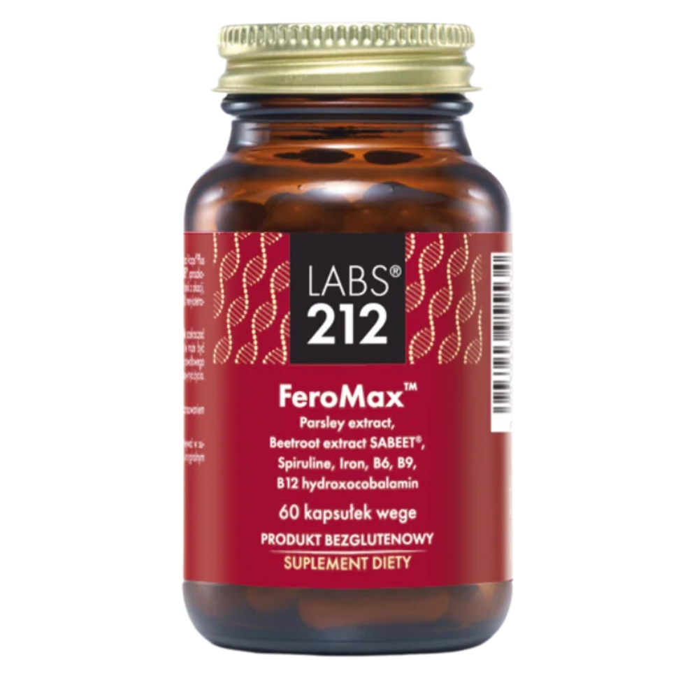 LABS212 FEROMAX (produkcja czerwonych krwinek, przyswajanie żelaza) 60 kapsułek wege