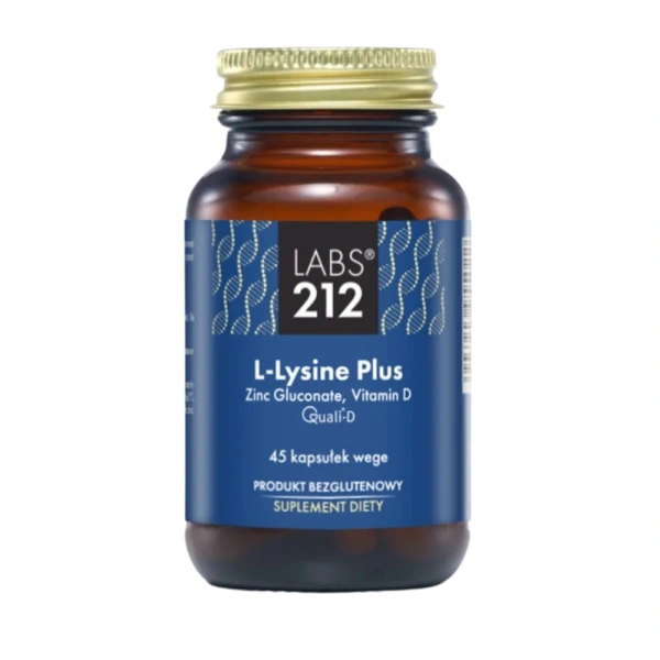 LABS212 L-Lysine PLUS (Lysine with Zinc + Vitamin D) 45 Vegetarian Capsules