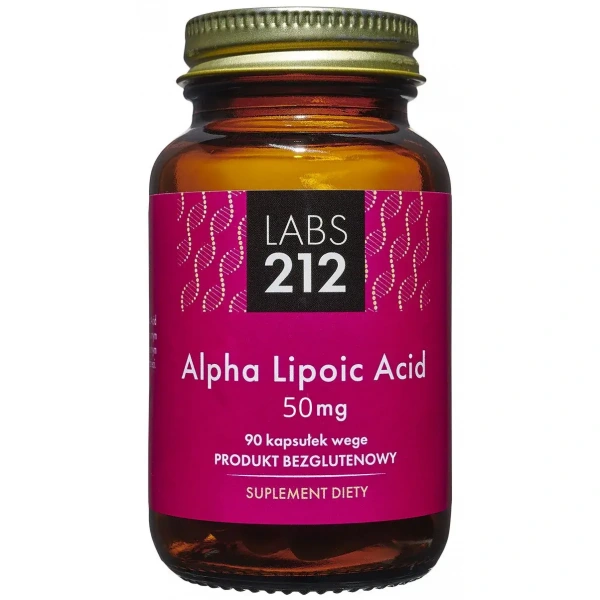 LABS212 Alpha Lipoic Acid 50mg (Kwas alfa-liponowy) 90 Kapsułek wegetariańskich