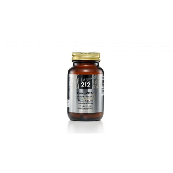 LABS212 CurcuVITA (Curcumin, Piperine, Vit. A, B2, D3, Selenium) 30 Vegetarian Capsules