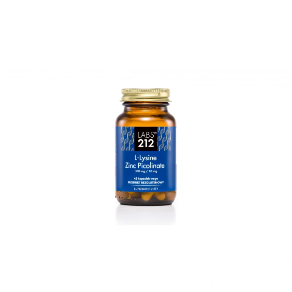 LABS212 L-Lysine Zinc Picolinate (L-lizyna z pikolinianem cynku) 45 Kapsułek wegańskich