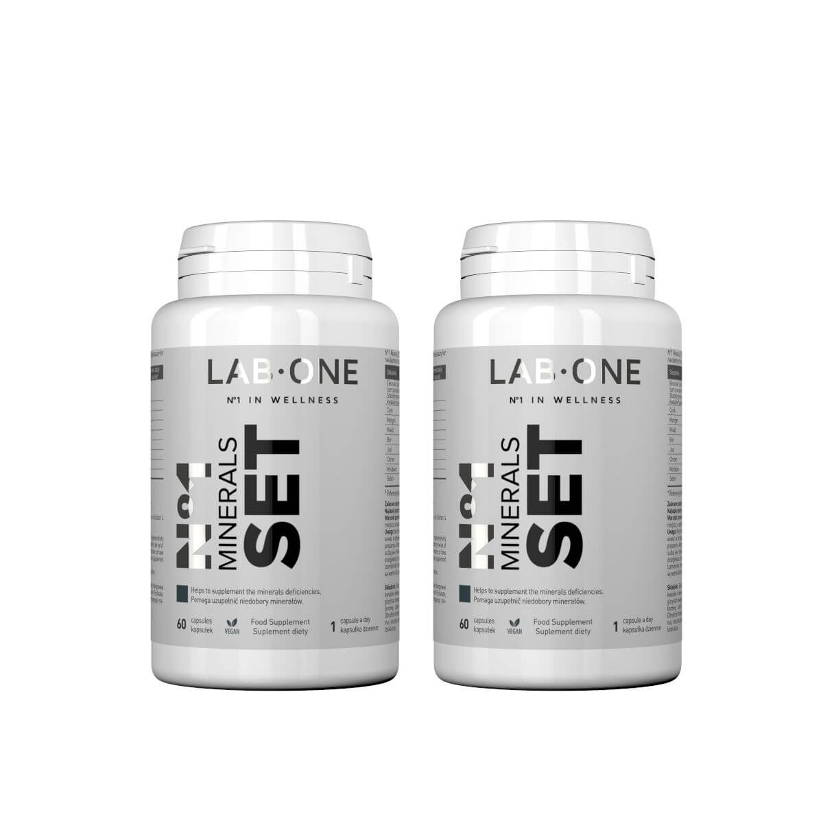 LAB ONE N1 Minerals SET (Kompleks minerałów) 2 x 60 Kapsułek wegańskich