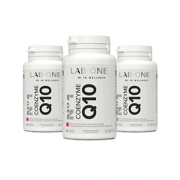 LAB ONE N°1 Coenzyme Q10 - CoQ10 (Koenzym Q10 Zestaw 3 Opakowania) - 3 x 60 kapsułek wegańskich