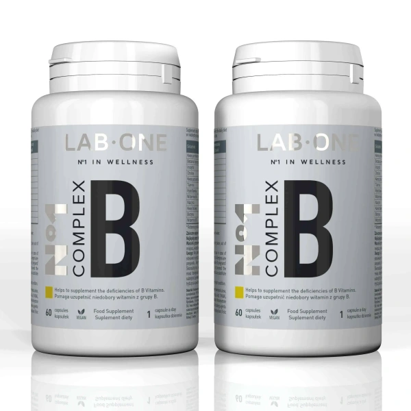 LAB ONE N°1 Complex B (Vitamin B-Complex) 2 x 60 Vegan Capsules