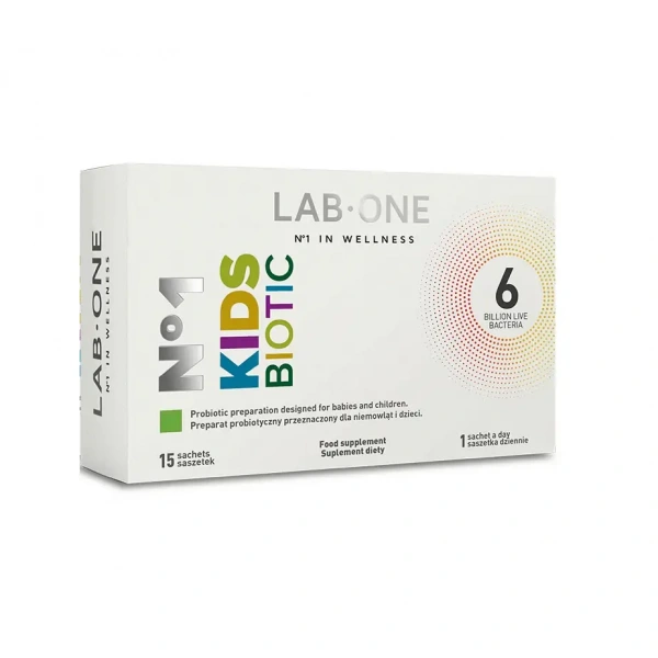 LAB ONE N ° 1 KidsBiotic (Probiotic for infants and children) 15 sachets