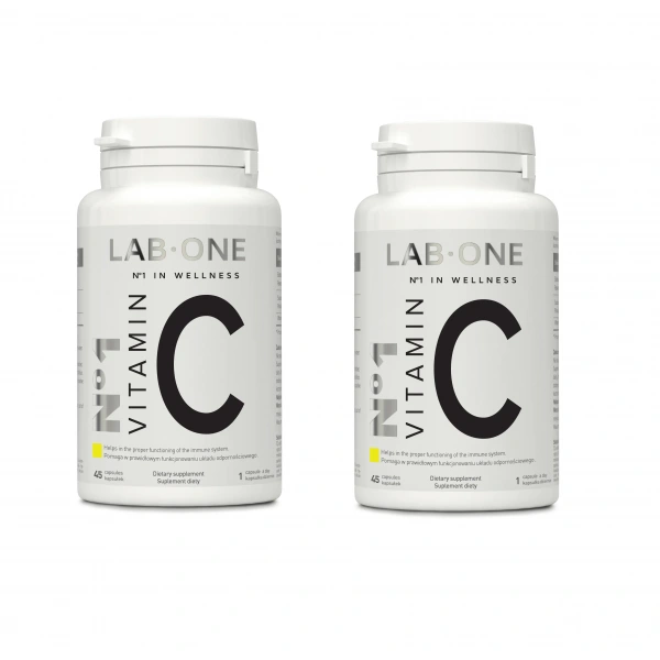 LAB ONE N°1 Vitamin C (Witamina C, Odporność) 1000mg 2 x 45 Kapsułek