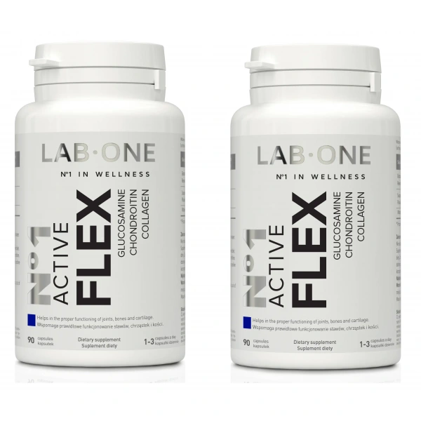 LAB ONE N°1 Active Flex (Glukozamina Kolagen Chondroityna) 2 x 90 kapsułek