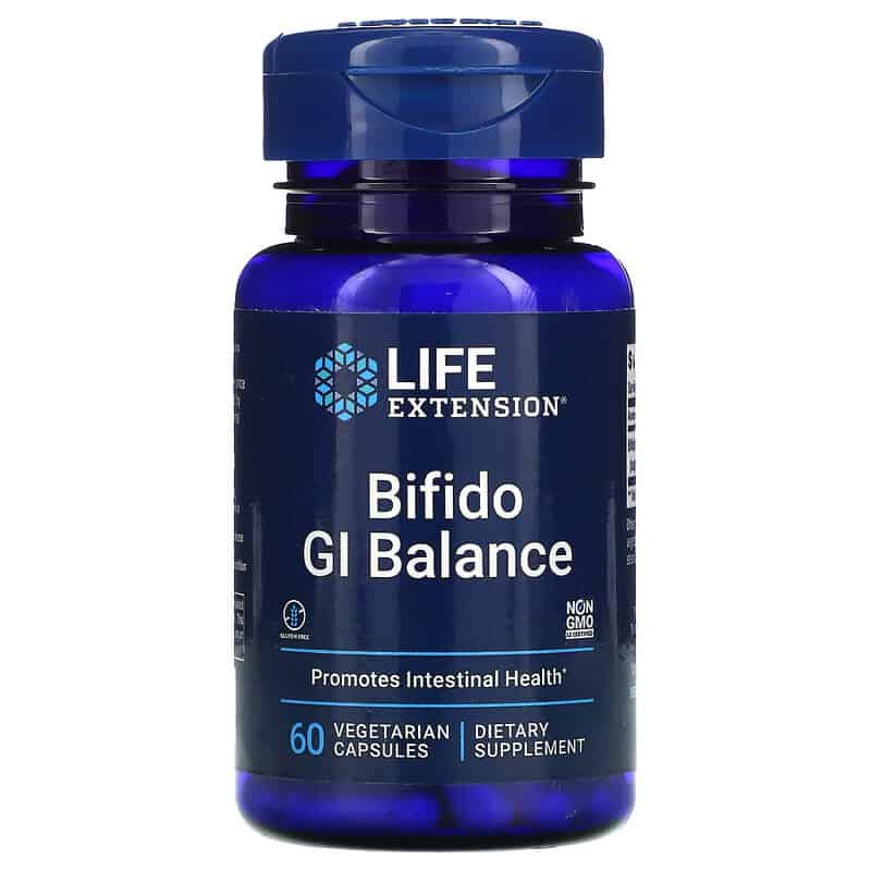 LIFE EXTENSION Bifido GI Balance (Zdrowie jelit) 60 Kapsułek wegetariańskich
