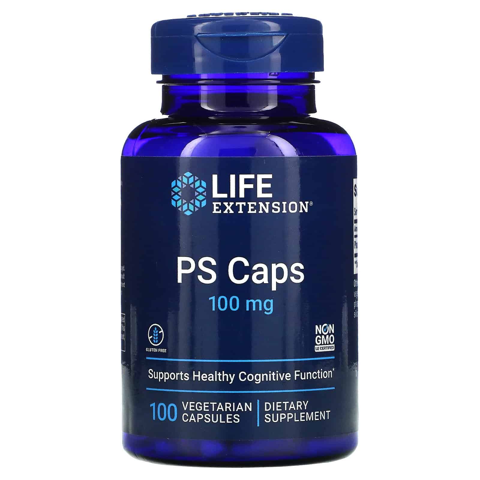 LIFE EXTENSION PS Caps (Fosfatydyloseryna) 100 Kapsułek wegetariańskich