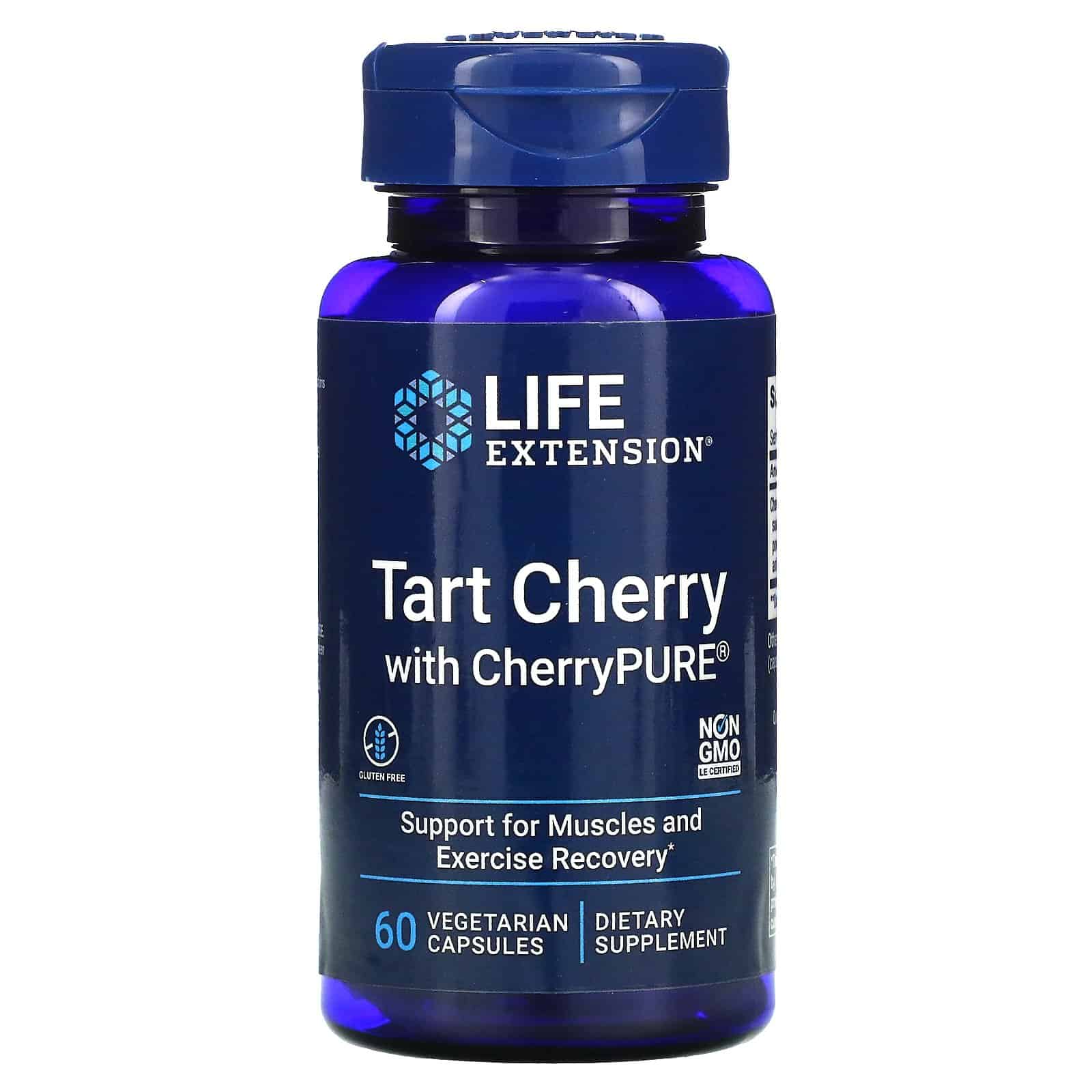 LIFE EXTENSION Tart Cherry with CherryPure (Regeneracja) 60 Kapsułek wegetariańskich