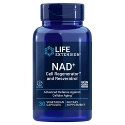 LIFE EXTENSION NAD+ Cell Regenerator and Resveratrol 30 Vegetarian Capsules